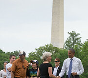JAV prezidentas Barackas Obama Va&scaron;ingtone 