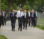 JAV prezidentas Barackas Obama Va&scaron;ingtone 