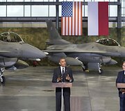JAV prezidentas Barackas Obama ir Lenkijos prezidentas Bronislawas Komorowskis