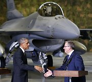 JAV prezidentas Barackas Obama ir Lenkijos prezidentas Bronislawas Komorowskis