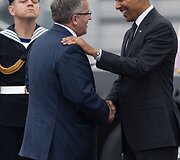 JAV prezidentas Barackas Obama ir Lenkijos prezidentas Bronislawas Komorowskis