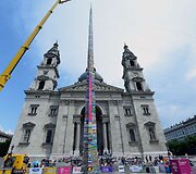 Vengrijoje pastatytas auk&scaron;čiausias &bdquo;Lego&ldquo; kaladėlių bok&scaron;tas. 