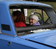 Slovjanske per susi&scaron;audymus apgadintas automobilis