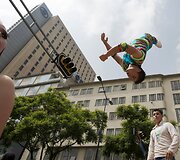 Cirko darbuotojų protestas Meksike