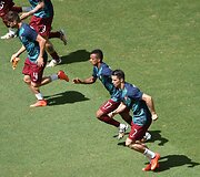 Portugalijos futbolininkų ap&scaron;ilimas prie&scaron; rungtynes su Vokietijos futbolo rinktine