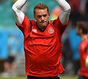 Vokietijos vartininkas Manuelis Neueris prie&scaron; rungtynes su Portugalijos rinktine