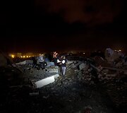 Izraelio oro atakų padariniai Gazos mieste