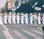 Dainų &scaron;ventės eisena Vilniuje