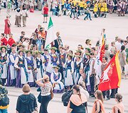 Dainų &scaron;ventės eisena Vilniuje