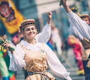 Dainų &scaron;ventės eisena Vilniuje