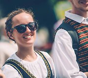 Dainų &scaron;ventės eisena Vilniuje