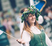 Dainų &scaron;ventės eisena Vilniuje