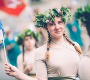 Dainų &scaron;ventės eisena Vilniuje