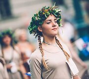 Dainų &scaron;ventės eisena Vilniuje