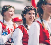 Dainų &scaron;ventės eisena Vilniuje