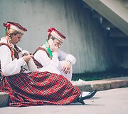 Dainų &scaron;ventės eisena Vilniuje