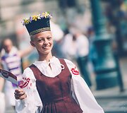 Dainų &scaron;ventės eisena Vilniuje