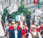 Dainų &scaron;ventės eisena Vilniuje