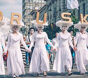 Dainų &scaron;ventės eisena Vilniuje