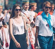 Dainų &scaron;ventės eisena Vilniuje
