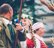 Dainų &scaron;ventės eisena Vilniuje