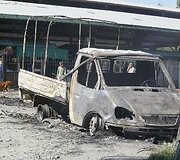 Slovjanske sudegęs nedidelis sunkvežimis