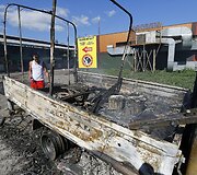Slovjanske sudegęs nedidelis sunkvežimis