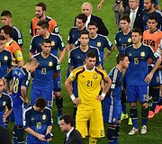 Argentinos futbolo rinktinė po pralaimėjimo Vokietijos futbolo rinktinei