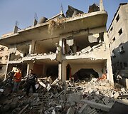 Izraelio oro atakų padariniai Gazos mieste