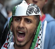 Niujorke protestas dėl Izraelio vykdomų oro atakų Gazos ruože