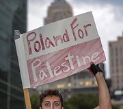 Niujorke protestas dėl Izraelio vykdomų oro atakų Gazos ruože