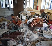 Jungtinių Tautų mokykla po Izraelio bombardavimo