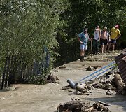 Staigaus potvynio padariniai Rumunijoje