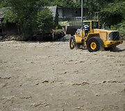 Staigaus potvynio padariniai Rumunijoje