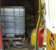 Mikroautobuse rastos pilnos dyzelio talpyklos.