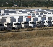 Rusijos &bdquo;humanitarinės pagalbos&ldquo; sunkvežimiai