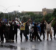 Protestuotojai Pakistane