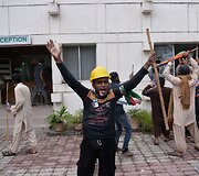 Protestuotojai Pakistane