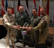 NATO oro policijos pasikeitimo ceremonija