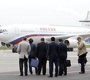 Rusijos prezidento Vladimiro Putino lėktuvas nusileido Minsko oro uoste