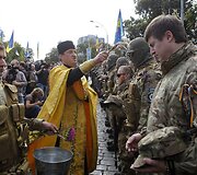 Kijeve į Rytų Ukrainą i&scaron;lydėti &bdquo;Sich&ldquo; bataliono savanoriai 