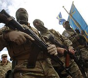 Kijeve į Rytų Ukrainą i&scaron;lydėti &bdquo;Sich&ldquo; bataliono savanoriai 