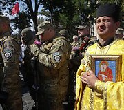 Kijeve į Rytų Ukrainą i&scaron;lydėti &bdquo;Sich&ldquo; bataliono savanoriai 