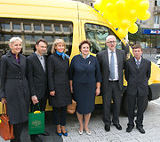Mokyklinių autobusų perdavimo ceremonija