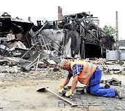 Sprogimo chemijos gamykloje padariniai &Scaron;iaurės Vokietijoje