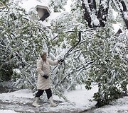Kalagaryje praūžė ankstyva sniego audra