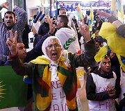 Kurdų demonstrantai įsiveržė į Europos Parlamentą. 