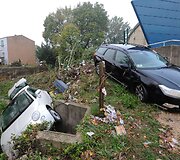 Staigaus potvynio padariniai Prancūzijos pietuose