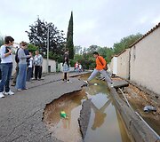 Staigaus potvynio padariniai Prancūzijos pietuose