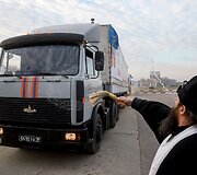&Scaron;ventinamas Rusijos humanitarinės pagalbos konvojus